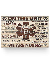 Load image into Gallery viewer, On This Unit We Do Teamwork - We are Nurses Jobs Posters